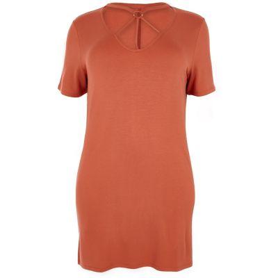 River Island Womens Plus Harness Neck Oversized T-shirt