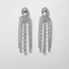 River Island Womens Diamante Jewel Dangle Earrings