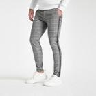 River Island Mens Check Tape Skinny Trousers