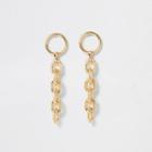 River Island Womens Gold Color Chain Drop Earrings