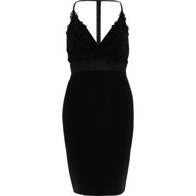 River Island Womens Petite Lace Cami Bodycon Dress