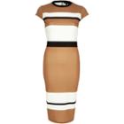 River Island Womens Stripe Bodycon Midi Dress