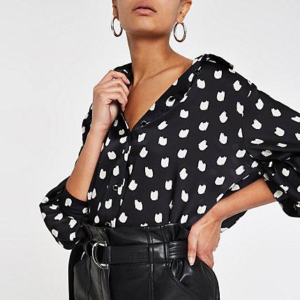 River Island Womens Monochrome Printed Shirt