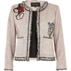 River Island Womens Embroidered Tweed Jacket