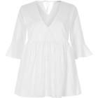 River Island Womens White Tie Back Smock Top