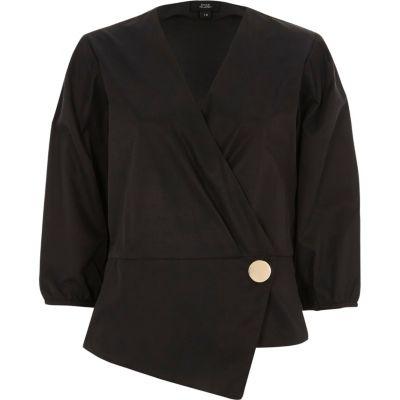 River Island Womens Wrap Popper Top