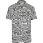 River Island Mens Minimum White Stripe Short Sleeve Shirt