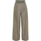 River Island Womens Petite Check Belted Wide Leg Trousers