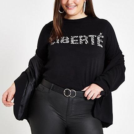 River Island Womens Plus 'liberte' Zebra Print T-shirt