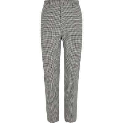 River Island Mens Gingham Skinny Fit Suit Trousers