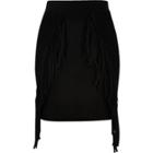 River Island Womens Knit Fringed Mini Skirt