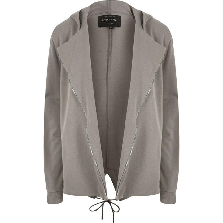 River Island Mensbrown Zipper Edge Cardigan