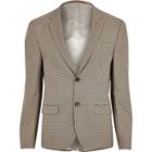 River Island Mens Skinny Fit Dogstooth Check Blazer