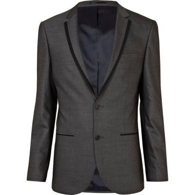 River Island Mens Contrast Slim Suit Jacket