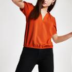 River Island Womens Rust V Neck Shell Top