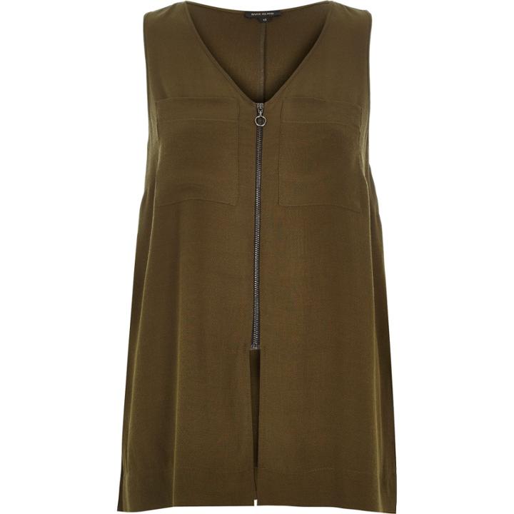 River Island Womens Zip Front Tank