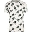 River Island Mens White Jack And Jones Rose Print T-shirt