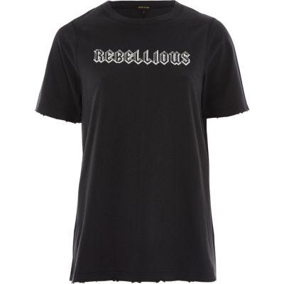 River Island Womens 'rebellious' Print Washed T-shirt