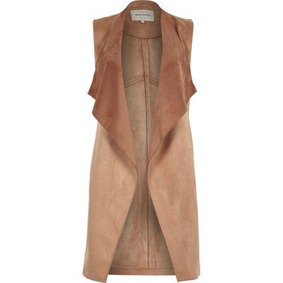 River Island Womens Faux Suede Vest