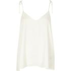 River Island Womens White Bow Shoulder Cami Top