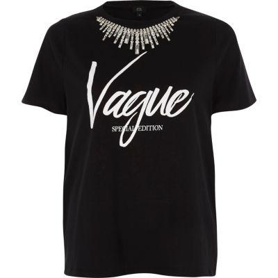 River Island Womens 'vague' Necklace Embellished T-shirt
