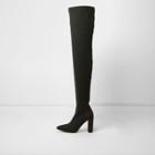 River Island Womens Rib Knit Over The Knee Boots