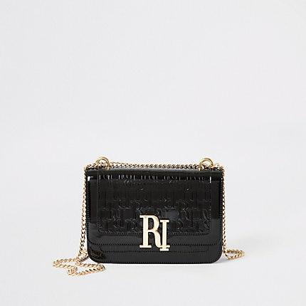 River Island Womens Ri Embossed Patent Underarm Bag
