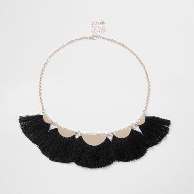 River Island Womens Tassel Fan Statement Necklace
