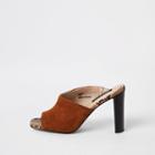 River Island Womens Asymmetric Heeled Mules