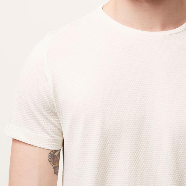 River Island Menswhite All Over Texture T-shirt