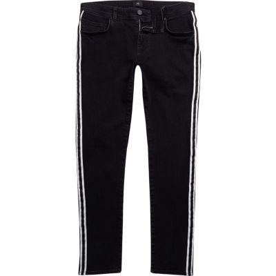 River Island Mens Big And Tall Skinny Taped Jeans