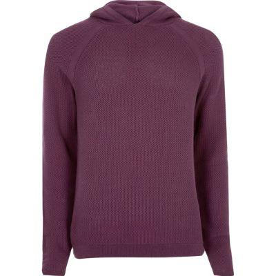 River Island Mens Perforated Hoodie