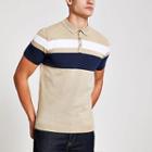 River Island Mens Blocked Slim Fit Polo Shirt