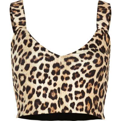 River Island Womens Leopard Print Bralette