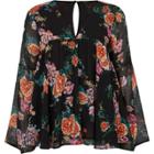 River Island Womens Floral Print Smock Blouse