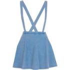 River Island Womens Light Acid Wash Overall Skater Skirt