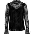 River Island Womens Lace Frill Flared Sleeve Top