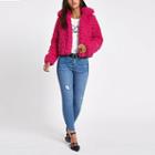 River Island Womens Petite Faux Fur Crop Jacket