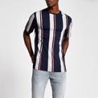 River Island Mens Stripe Short Sleeve T-shirt