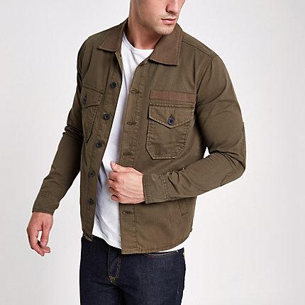 Mens Wrangler Button-down Overshirt