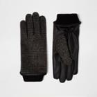River Island Mens Check Gloves