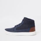 River Island Mens Wide Fit High Top Sneakers