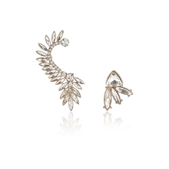 River Island Womens Gold Tone Gem Ear Cuff Pack