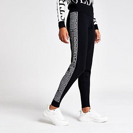 River Island Womens Word Print Joggers