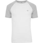 River Island Mens White Pique Muscle Fit Raglan T-shirt