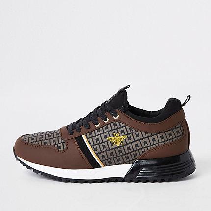 River Island Mens Monogram 'mcmlxxvi' Lace-up Sneakers