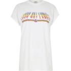 River Island Womens White Pride 'love Not Labels' T-shirt