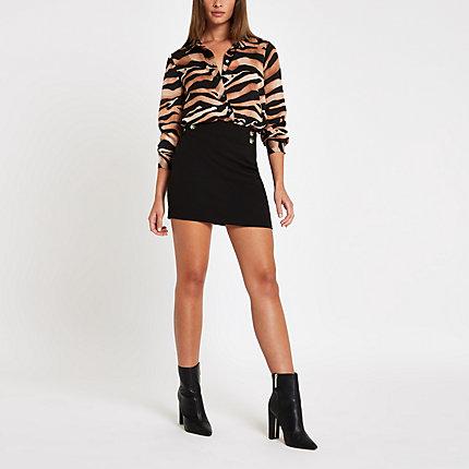 River Island Womens Button Mini Skirt