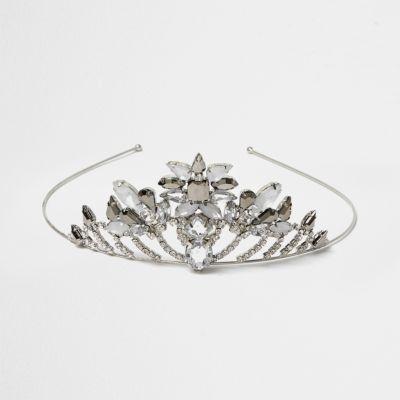 River Island Womens Silver Tone Jewel Embellished Tiara