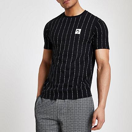 River Island Mens Maison Riviera Stripe Slim Fit T-shirt